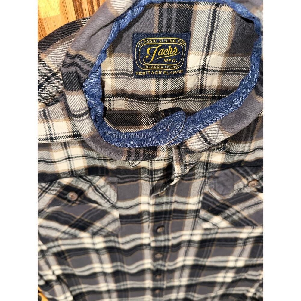 Jachs Heritage Flannel Black and Brown Size XL - Picture 4 of 10